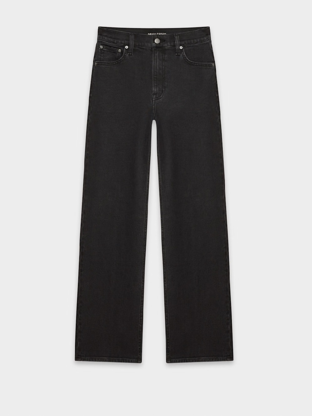 ARITZIA Arlo High Rise Straight Jeans Classic Stretch Washed Black Contemporary
